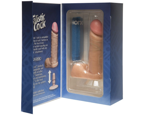 Фаллоимитатор на присоске The Realistic Cock 6” with Removable Vac-U-Lock Suction Cup - 17,3 см.