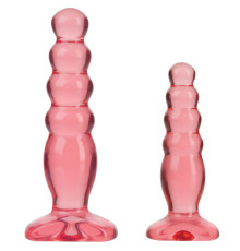 Набор из двух розовых анальных втулок Crystal Jellies Anal Trainer Kit