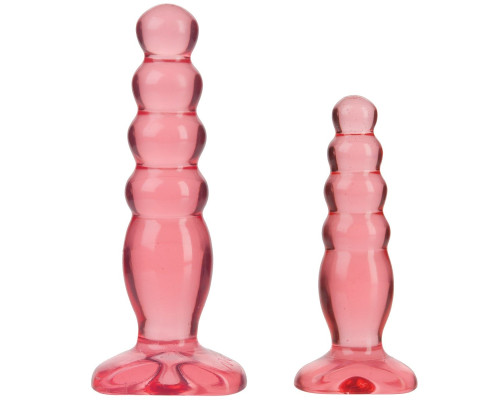 Набор из двух розовых анальных втулок Crystal Jellies Anal Trainer Kit