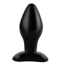 Черная анальная пробка среднего размера Large Silicone Plug - 13 см.