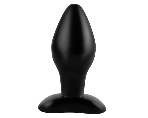 Черная анальная пробка среднего размера Large Silicone Plug - 13 см.