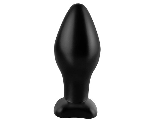 Черная анальная пробка среднего размера Large Silicone Plug - 13 см.