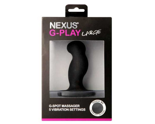 Стимулятор простаты Nexus G-Play Large Black с вибрацией - 10 см.