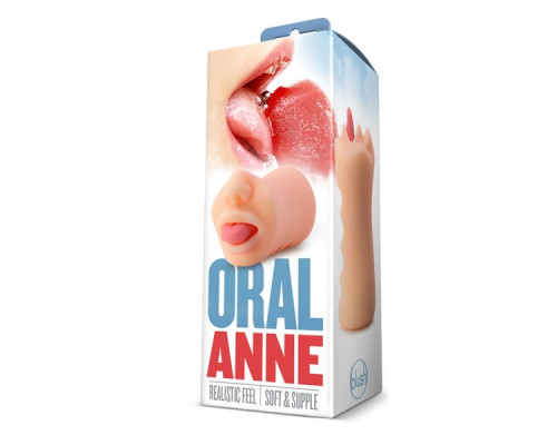 Телесный мастурбатор-ротик с язычком Oral Anne