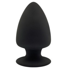 Черная анальная пробка PREMIUM SILICONE PLUG S - 9 см.