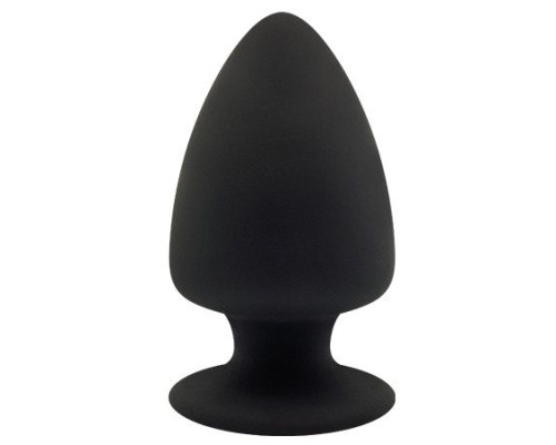 Черная анальная пробка PREMIUM SILICONE PLUG S - 9 см.