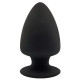 Черная анальная пробка PREMIUM SILICONE PLUG S - 9 см.