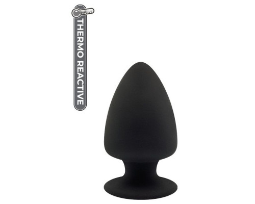 Черная анальная пробка PREMIUM SILICONE PLUG S - 9 см.