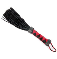 Черная плеть с красно-черным рисунком на рукояти - 26 см.