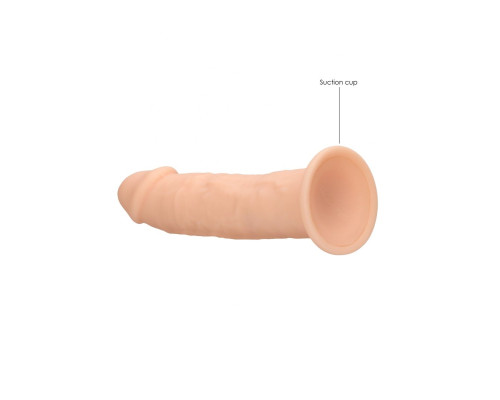 Телесный фаллоимитатор без мошонки Silicone Dildo Without Balls - 15,3 см.