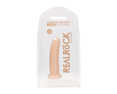 Телесный фаллоимитатор без мошонки Silicone Dildo Without Balls - 15,3 см.