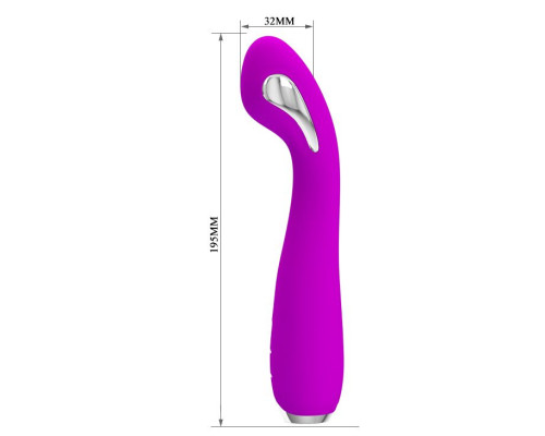 Лиловый вибратор с электростимуляцией Hector - 19,5 см.