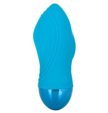 Голубой мини-вибратор Tremble Kiss - 12 см.