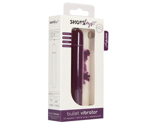 Фиолетовая вибропуля Bullet Vibrator Extra Long - 10,5 см.