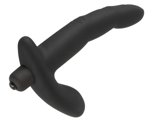 Черный вибромассажер простаты Naughty Finger Prostate Vibe - 13,8 см.