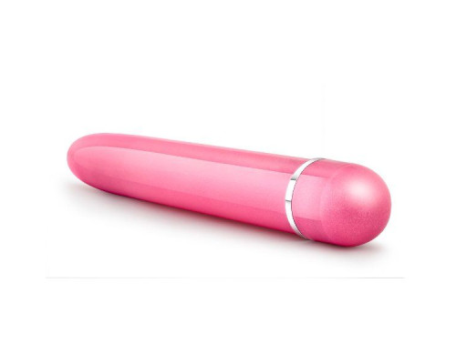 Розовый тонкий классический вибратор Slimline Vibe - 17,8 см.