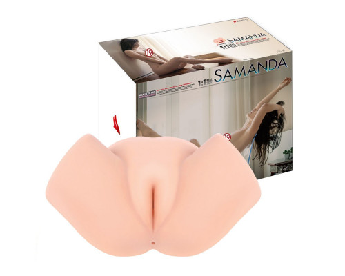 Мастурбатор-полуторс с вагиной и анусом Samanda