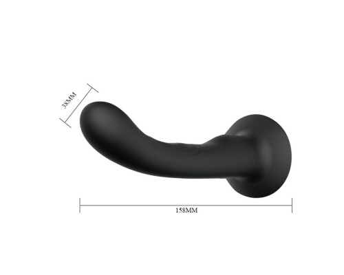 Страпон с изогнутой головкой Ultra Harness Curvy Dildo - 15,8 см.