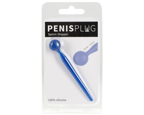 Синий уретральный стимулятор Penis Plug - 9,6 см.