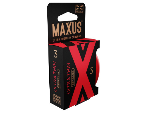 Ультратонкие презервативы в железном кейсе MAXUS Ultra Thin - 3 шт.