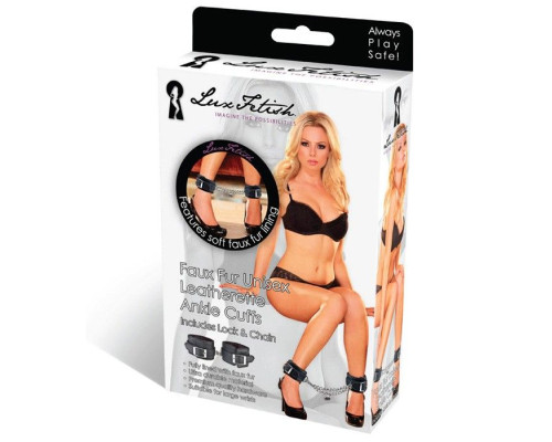 Черные фиксаторы для ног из искусственной кожи