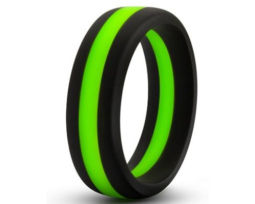 Черно-зеленое эрекционное кольцо Silicone Go Pro Cock Ring