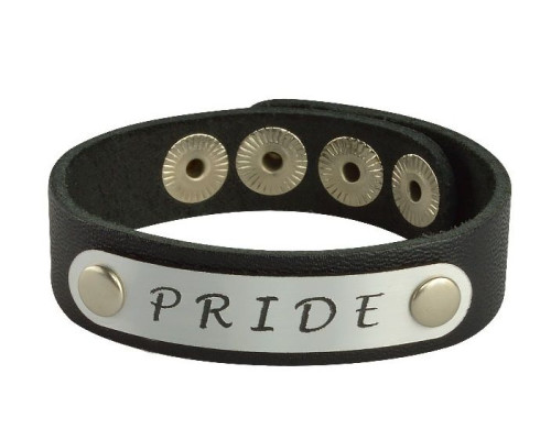 Кожаный браслет PRIDE