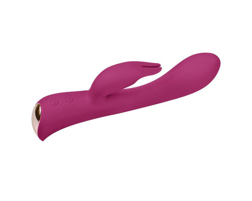 Бордовый вибромассажер-кролик 5  Silicone Bunny Love - 19,1 см.