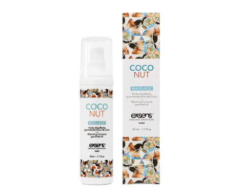 Разогревающее массажное масло с ароматом кокоса Gourmet Coconut - 50 мл.