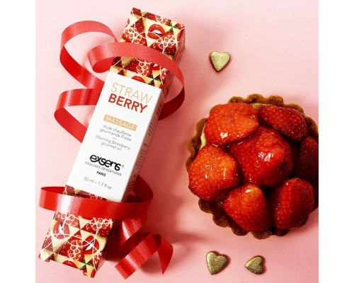 Разогревающее массажное масло  с ароматом клубники Gourmet Strawberry - 50 мл.