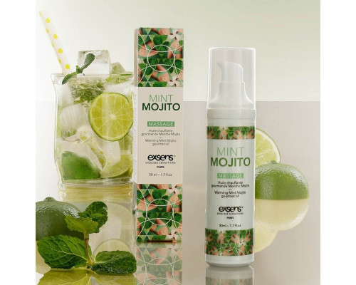 Разогревающее массажное масло с ароматом мохито Gourmet Mint Mojito - 50 мл.