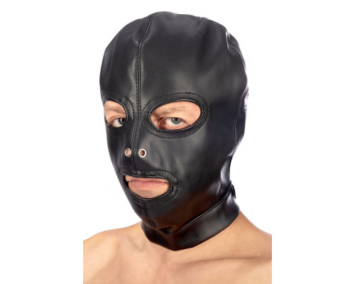 Маска-шлем с прорезями для глаз и рта