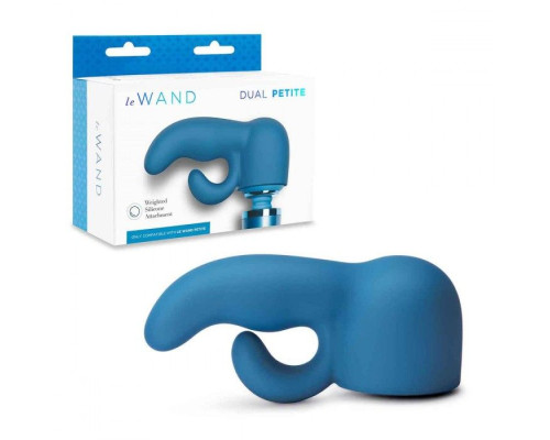 Синяя насадка Dual для вибратора Le Wand Petite
