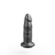 Черная реалистичная насадка-фаллоимитатор с головкой - 13 см.