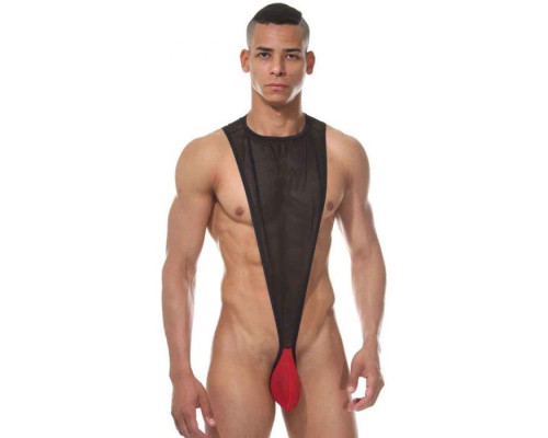 Оригинальное мужское боди с контрастной вставкой