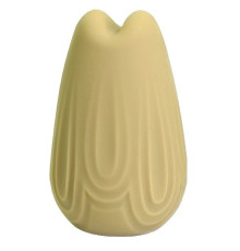 Желтый перезаряжаемый вибратор Vase - 7,4 см.