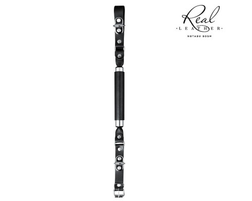 Черный кожаный кляп-трензель