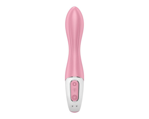 Розовый вибромассажер с функцией расширения Air Pump Vibrator 2 - 20,9 см.