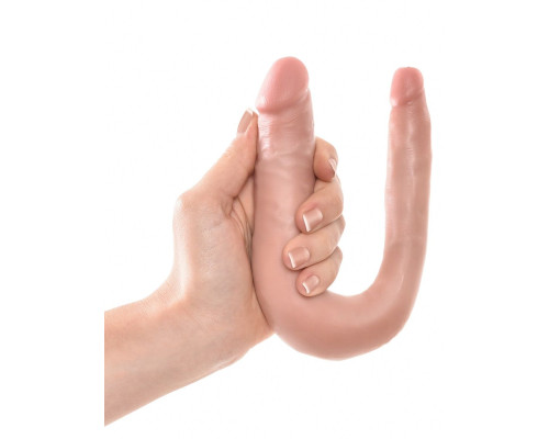 Двусторонний фаллоимитатор U-Shaped Small Double Trouble - 33,5 см.