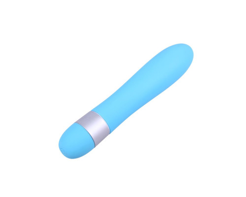 Голубой классический вибратор Precious Passion Vibrator - 17 см.