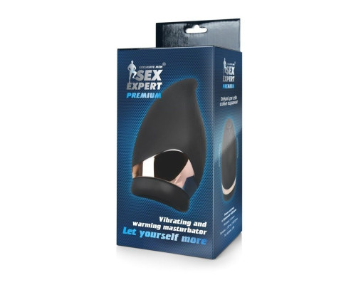 Черный вибромастурбатор Sex Expert