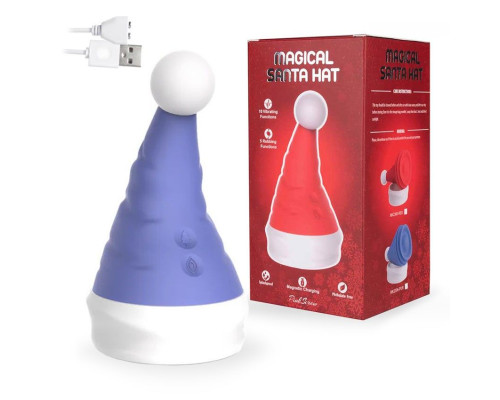 Сиреневый вибростимулятор в форме колпака Magical Santa Hat