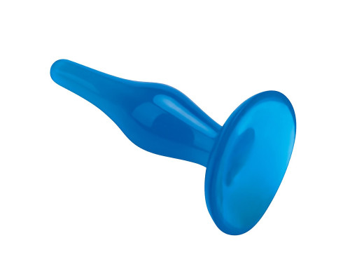 Голубой анальный плаг Easy Insertion Plug - 12 см.