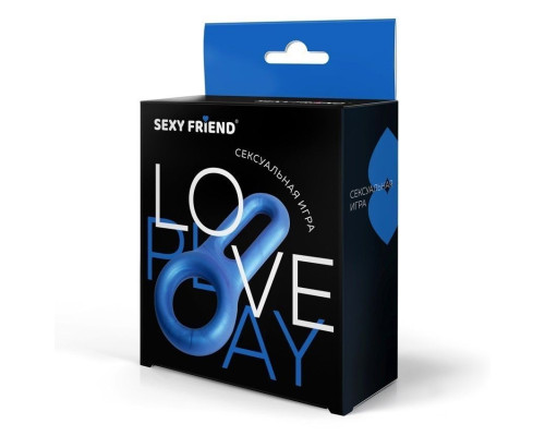 Голубое эрекционное кольцо с петлёй