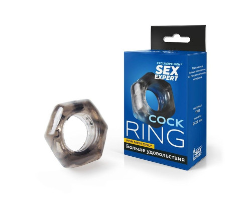 Дымчатое эрекционное кольцо в форме гайки