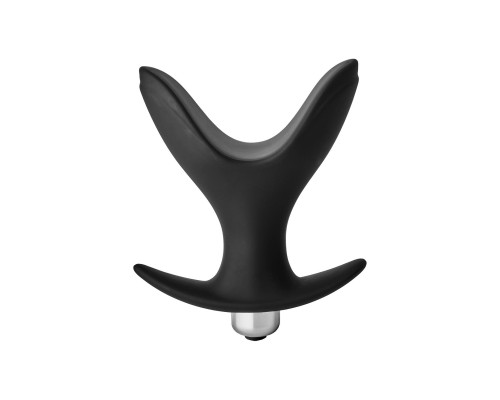 Черная анальная пробка Vibrating Anal Anchor Plug - 10 см.