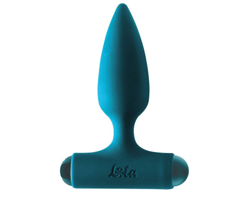 Бирюзовая анальная пробка с перезаряжаемой вибропулей Glory 2.0 - 11 см.