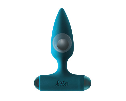 Бирюзовая анальная пробка с перезаряжаемой вибропулей Glory 2.0 - 11 см.