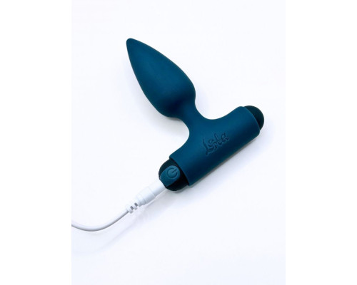 Бирюзовая анальная пробка с перезаряжаемой вибропулей Glory 2.0 - 11 см.