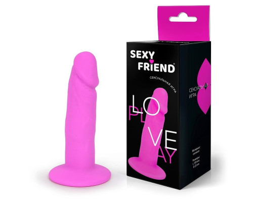 Ярко-розовый анальный фаллоимитатор - 10 см.